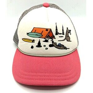 Patagonia Kangaroo Trucker Hat Pink Mesh Back Outdoors Snapback Cap Adult